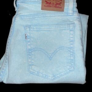 LEVI Wedgie Skinny Fit Light Blue Denim Jeans